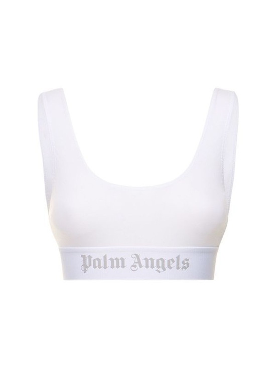 Palm Angels Tops - NWT Palm Angels White Logo Elastic-Band Crop Bralette